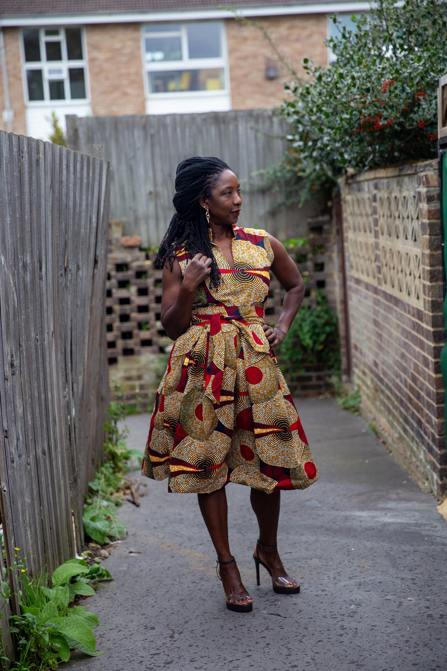 Add a touch of African print to your wardrobe | Ankara Print Dress | Wax Print African Dress | 100% Ankara Midi Dress | Ankara Party Dress