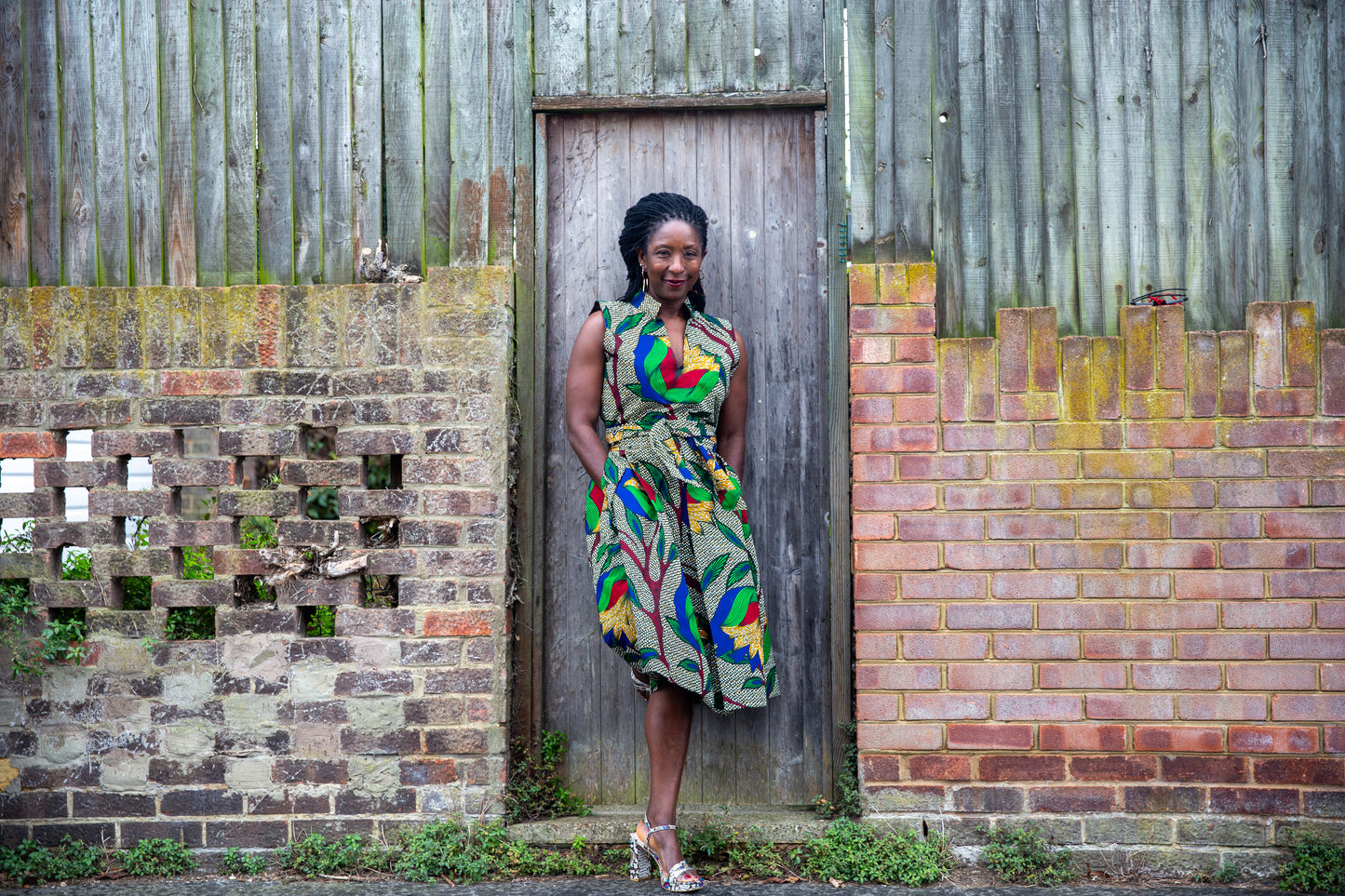 Sabrina African Print Midi Sleeveless Dress