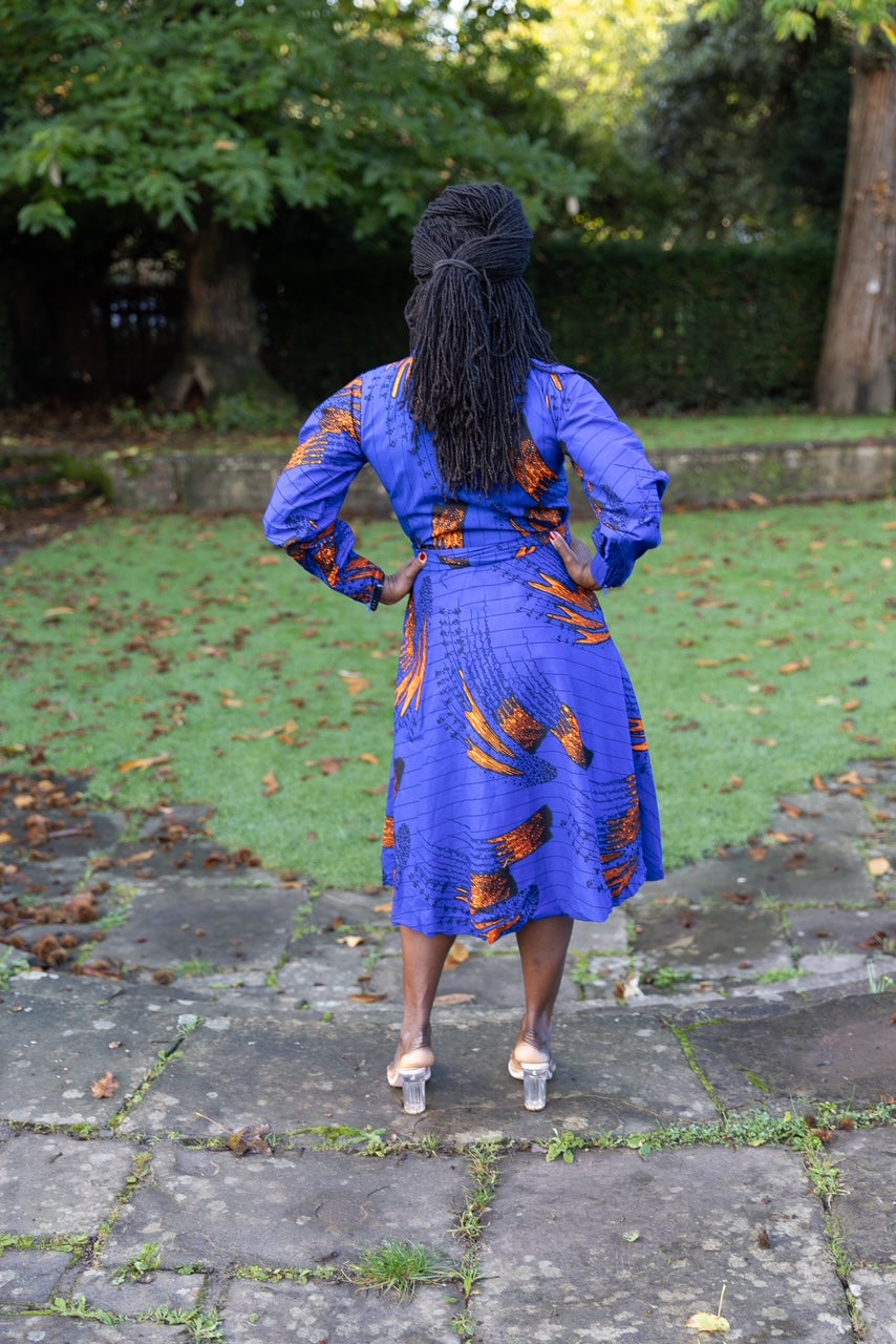 Nike African Print Midi Wrap Dress