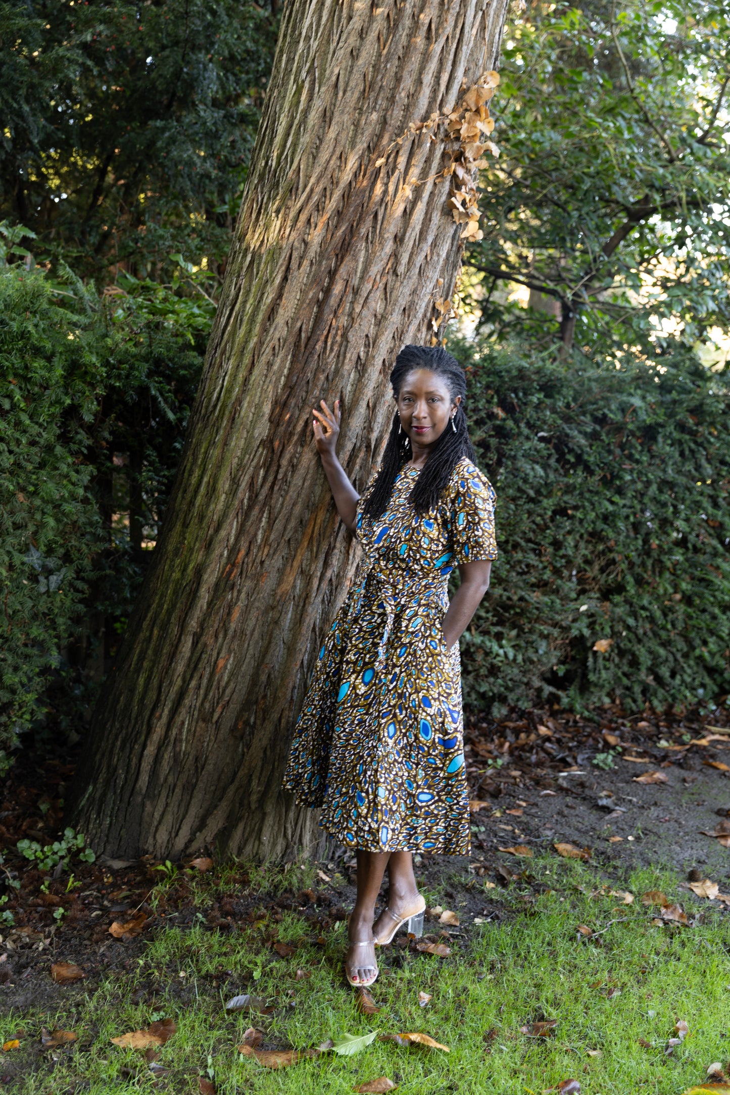 Kaitlyn African Print Midi Dress