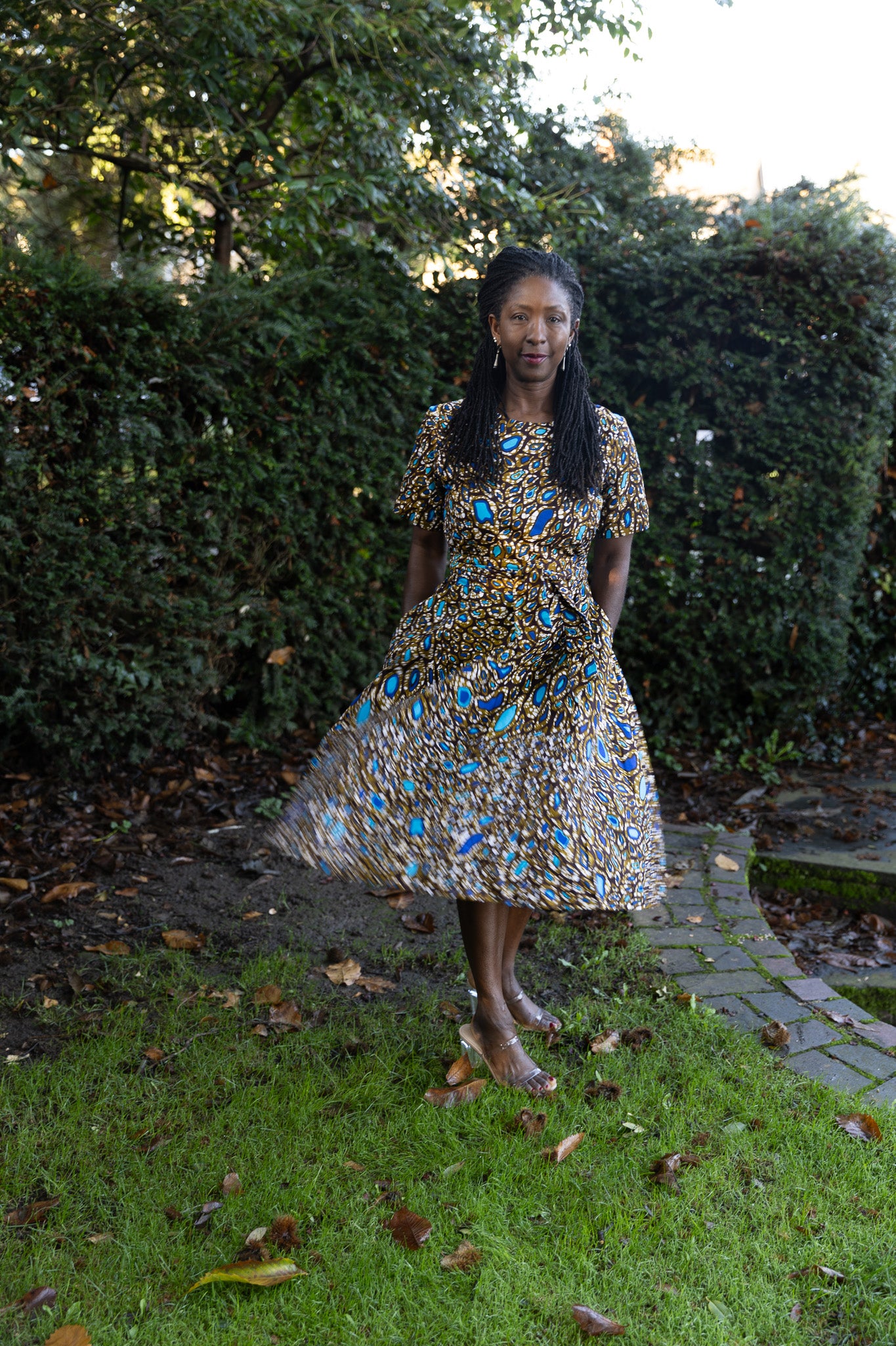 Kaitlyn African Print Midi Dress