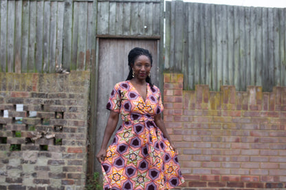 Dayo African Print Midi Wrap Dress