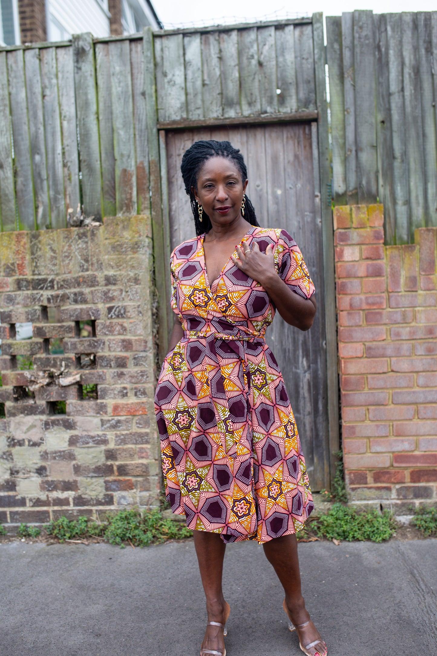 Dayo African Print Midi Wrap Dress