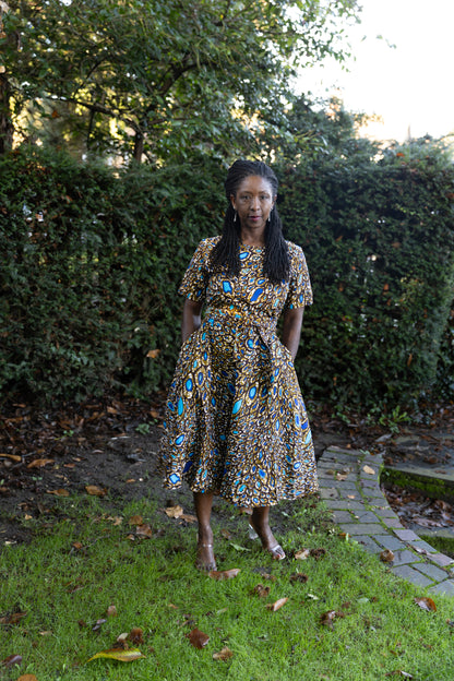 African Print Midi Dress - Kaitlyn