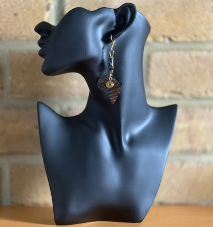 African Brass & Bone Earrings