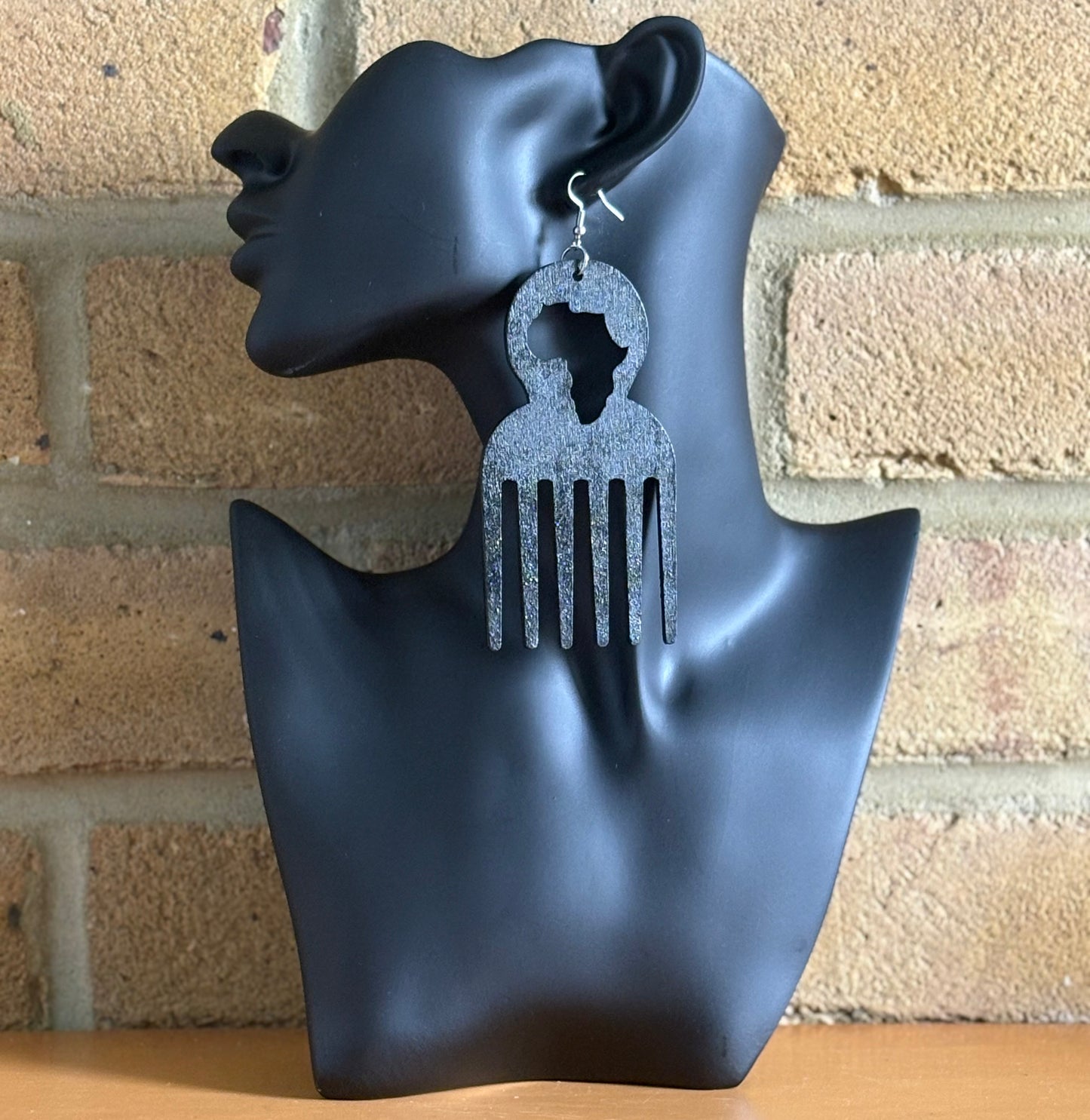 Africa Afro Comb Earrings