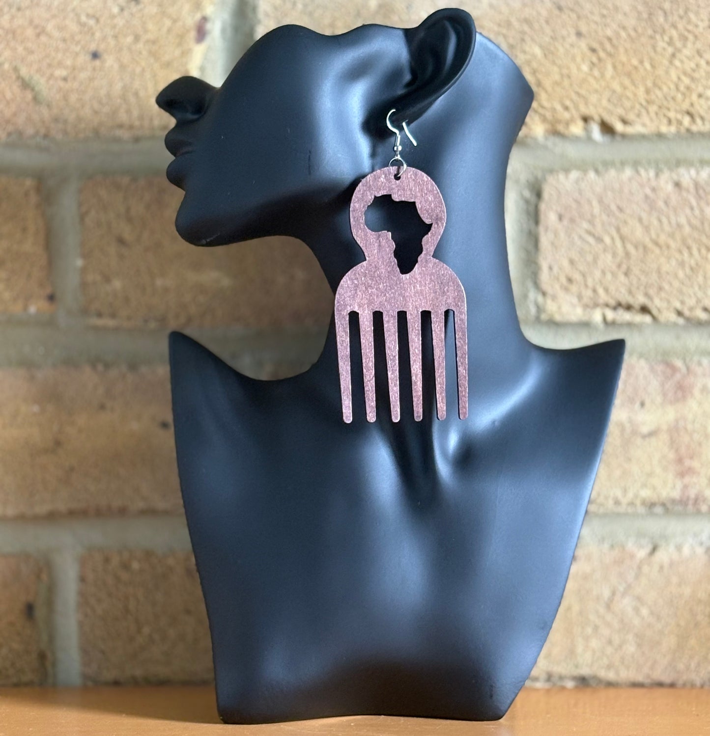 Africa Afro Comb Earrings