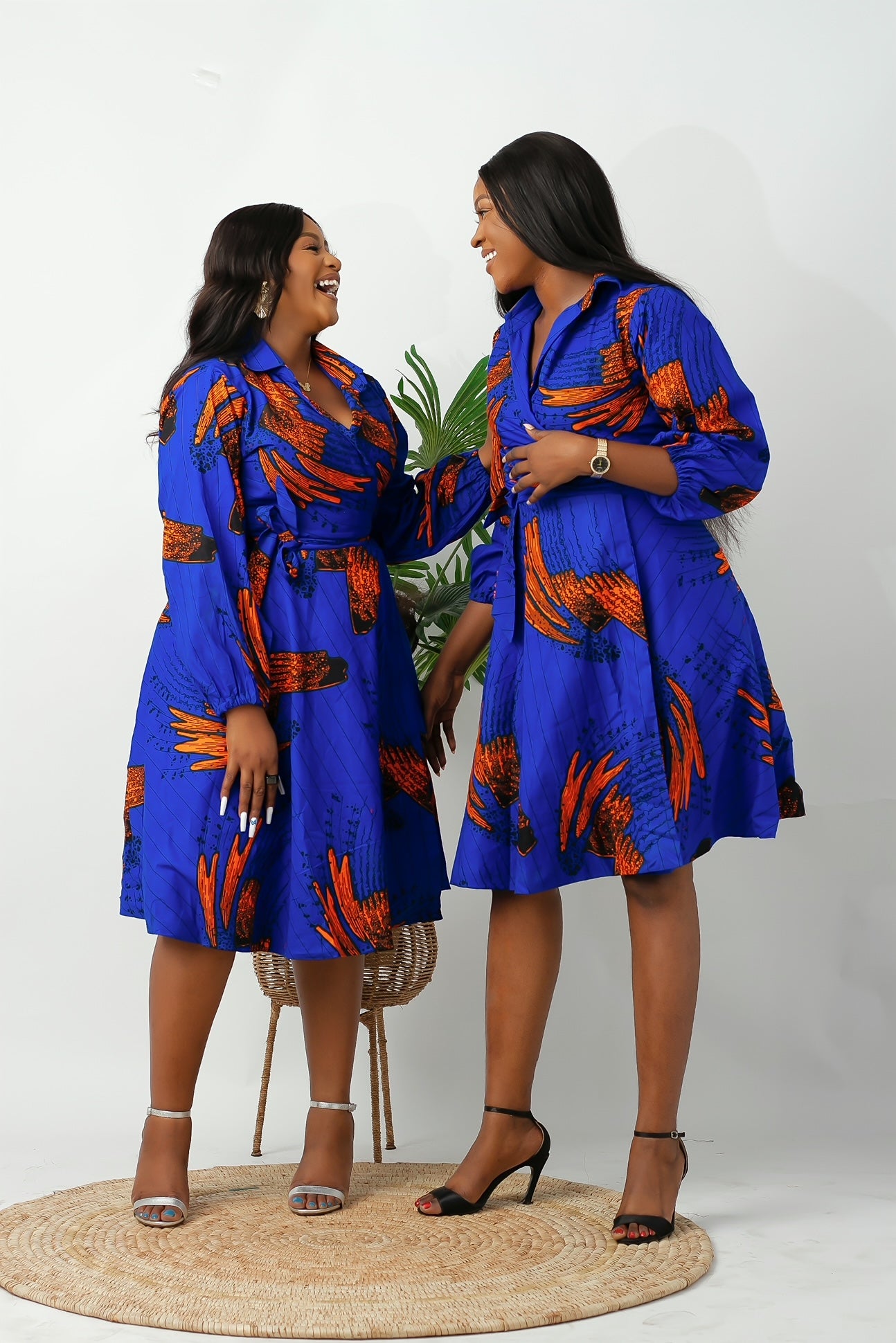 African print wrap dress clearance styles